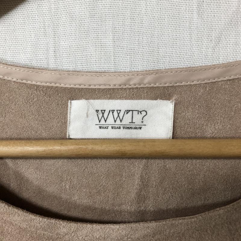 ダブリュダブリュティ WWT カットソー 七分袖 M 無地 ベージュ / ベージュ /  レディース USED 古着 中古 10012278