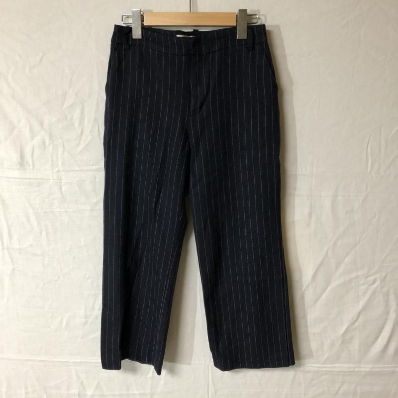 リズム R-ISM パンツ スラックス 2 ストライプ 黒 / ブラック / X 白 / ホワイト /  レディース USED 古着 中古 10012284
