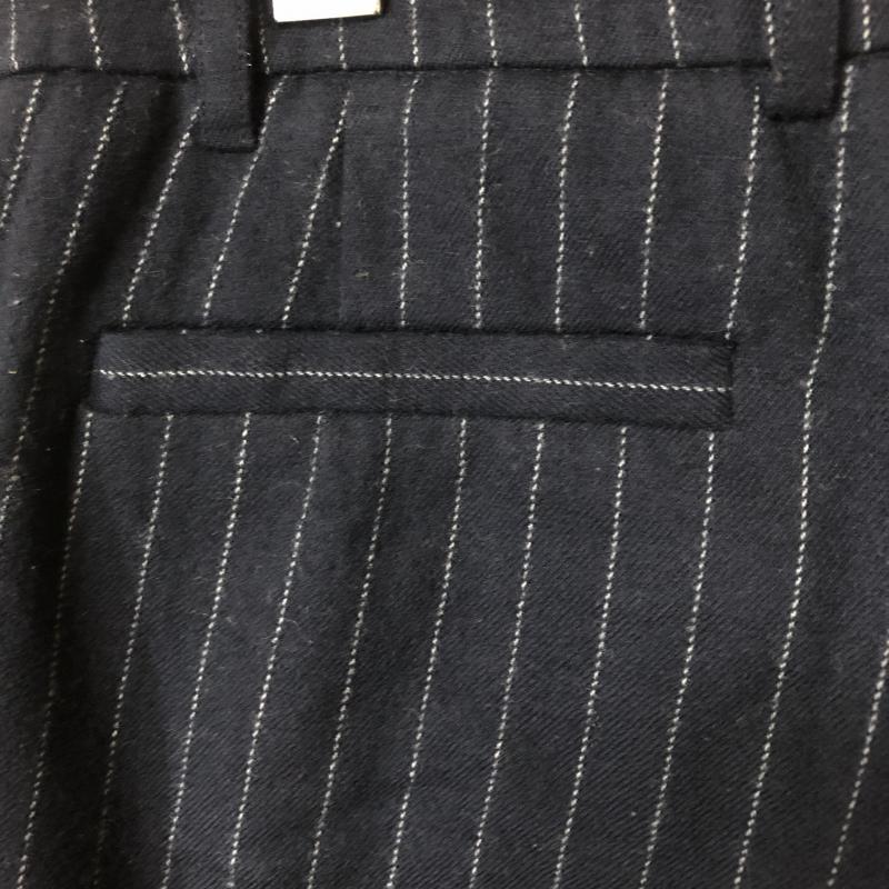 リズム R-ISM パンツ スラックス 2 ストライプ 黒 / ブラック / X 白 / ホワイト /  レディース USED 古着 中古 10012284