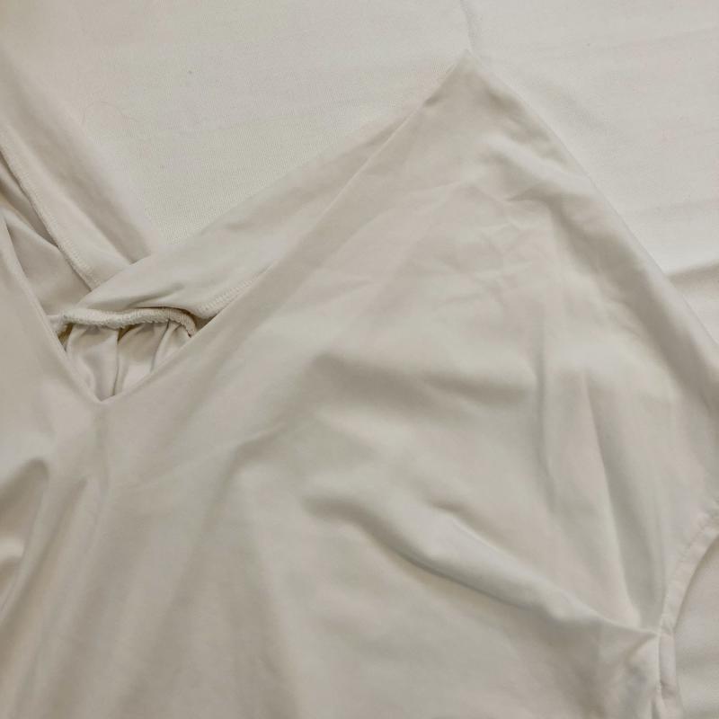 ロージー ROSIEE カットソー 半袖 Vネックカットソー 36 無地 白 / ホワイト /  レディース USED 古着 中古 10012288