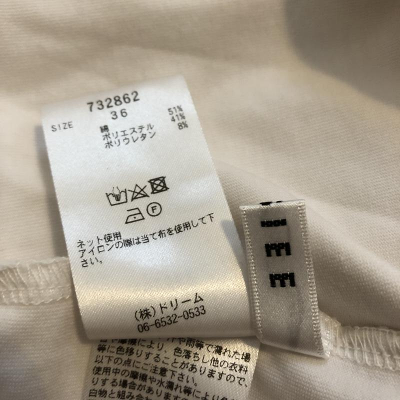 ロージー ROSIEE カットソー 半袖 Vネックカットソー 36 無地 白 / ホワイト /  レディース USED 古着 中古 10012288