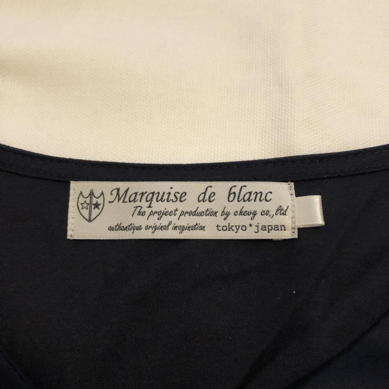 マルキスデブラン Marquise de blanc カットソー 長袖 Vネックカットソー 40 無地 紺 / ネイビー /  レディース USED 古着 中古 10012315