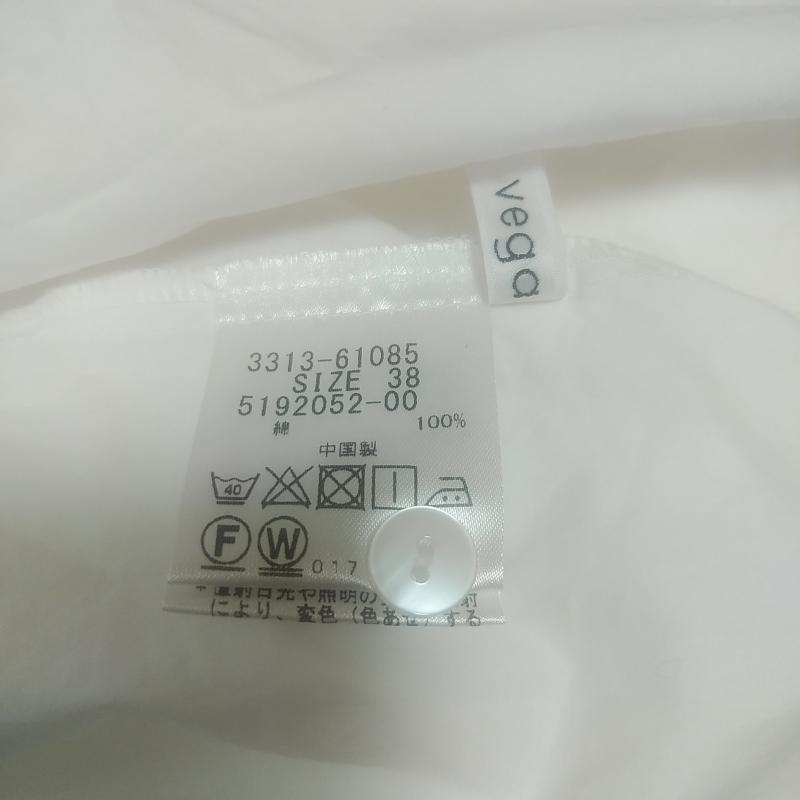 ベガ vega チュニック 長袖 シャツチュニック 38 無地 白 / ホワイト /  レディース USED 古着 中古 10012343