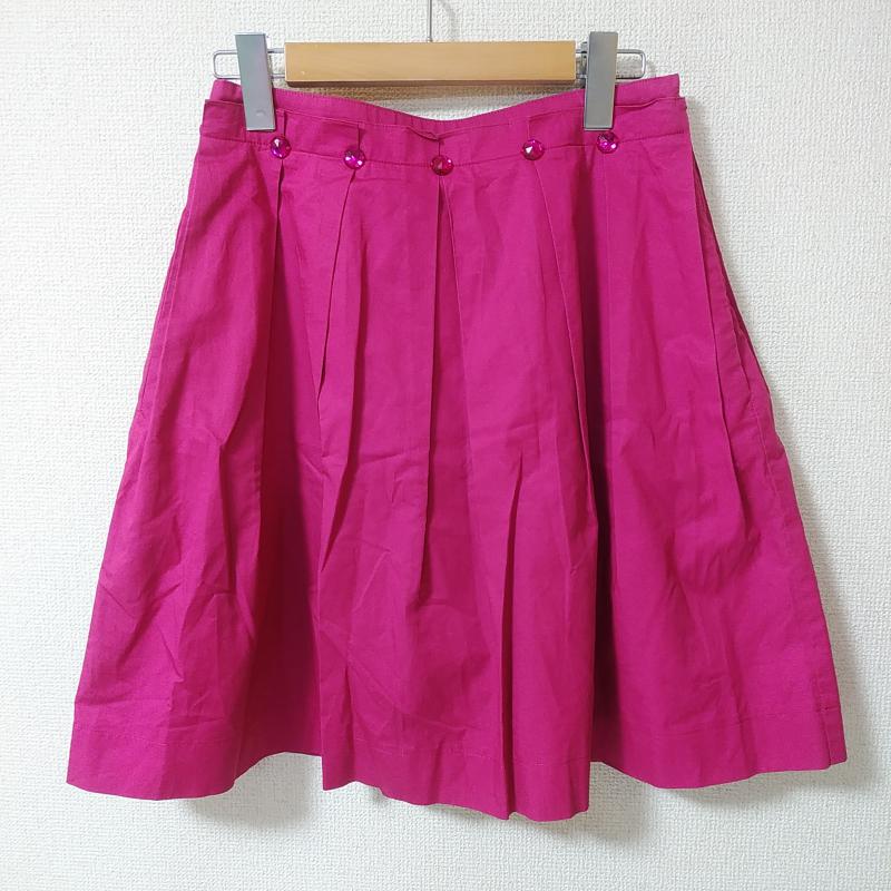 ジルスチュアート JILLSTUART スカート ひざ丈スカート 2 無地 桃 / ピンク /  レディース USED 古着 中古 10012357