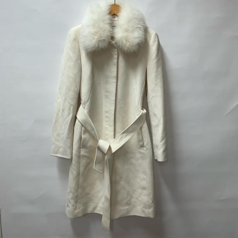リアルリッシュ REALRICHE コート コート一般 フォックスファー 38 無地 白 / ホワイト /  レディース USED 古着 中古 10012468