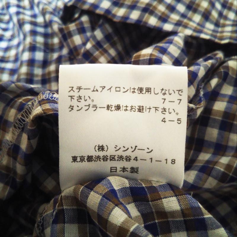 マイダルタニアン my D artagnan ワンピース ひざ丈スカート 38 チェック 白 / ホワイト / X 青 / ブルー / X 茶 / ブラウン /  レディース USED 古着 中古 10012605