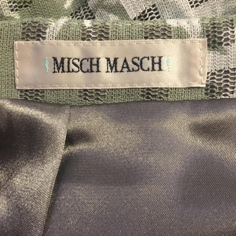 ミッシュマッシュ MISCH MASCH スカート ひざ丈スカート M 花柄 X チェック X 総柄 緑 / グリーン / X 白 / ホワイト / X 灰 / グレー /  レディース USED 古着 中古 10012624