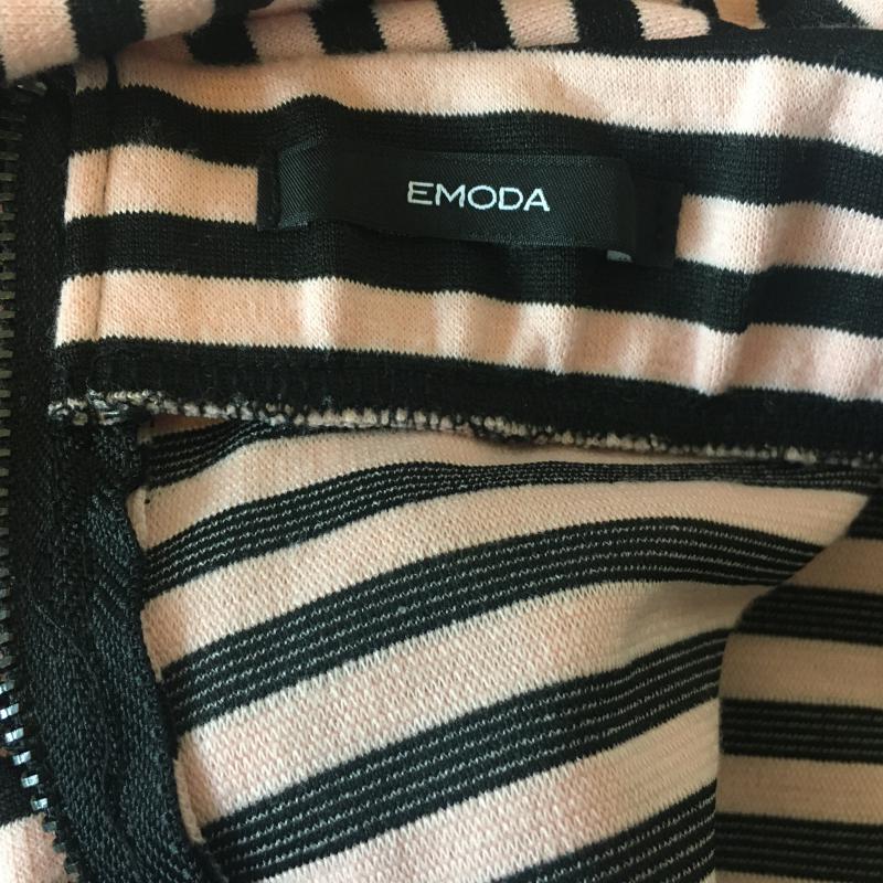 エモダ EMODA スカート ミニスカート M ボーダー柄 X 総柄 黒 / ブラック / X 桃 / ピンク /  レディース USED 古着 中古 10012625