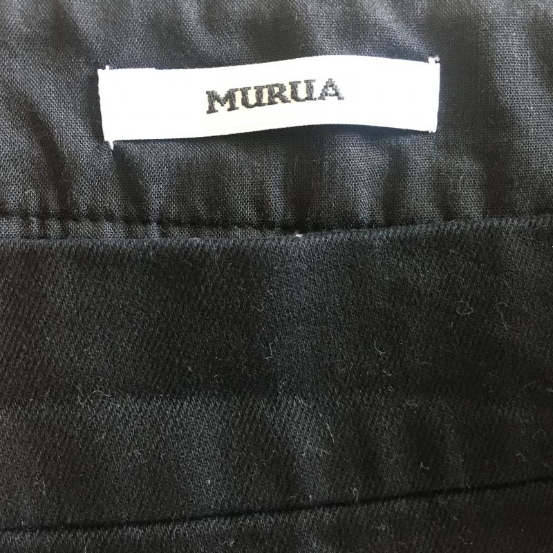 ムルーア MURUA スカート ミニスカート 1 無地 X 刺繍 黒 / ブラック / X 白 / ホワイト /  レディース USED 古着 中古 10012655