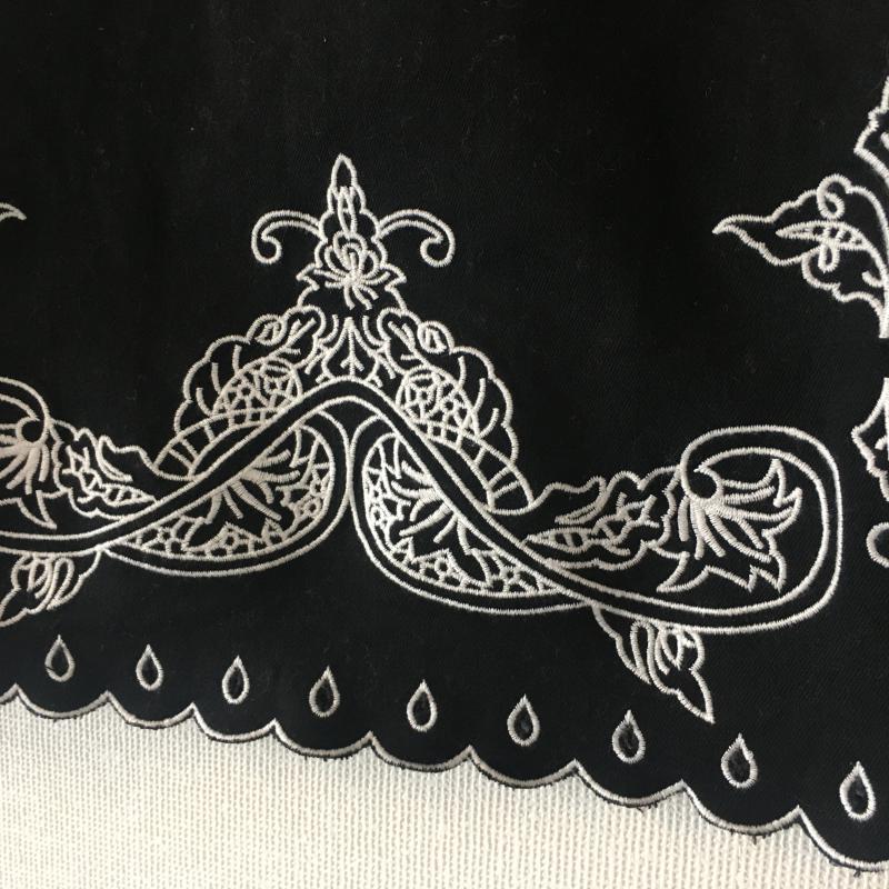 ムルーア MURUA スカート ミニスカート 1 無地 X 刺繍 黒 / ブラック / X 白 / ホワイト /  レディース USED 古着 中古 10012655
