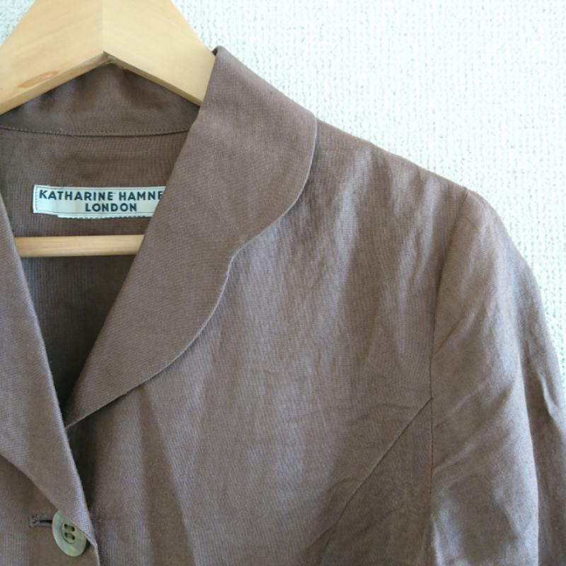 キャサリンハムネットロンドン KATHARINE HAMNETT LONDON ジャケット、上着 ジャケット、ブレザー 無地 茶 / ブラウン /  レディース USED 古着 中古 10012712