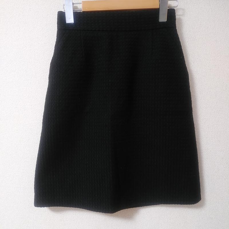 ロペピクニック ROPE' PICNIC スカート ひざ丈スカート 36 無地 黒 / ブラック /  レディース USED 古着 中古 10012803