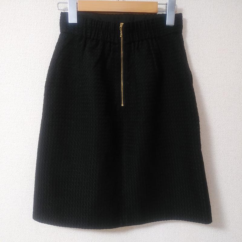 ロペピクニック ROPE' PICNIC スカート ひざ丈スカート 36 無地 黒 / ブラック /  レディース USED 古着 中古 10012803