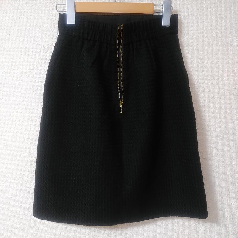 ロペピクニック ROPE' PICNIC スカート ひざ丈スカート 36 無地 黒 / ブラック /  レディース USED 古着 中古 10012803