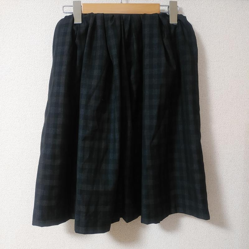 ロペピクニック ROPE' PICNIC スカート ひざ丈スカート 38 チェック 黒 / ブラック / X 灰 / グレー /  レディース USED 古着 中古 10012809