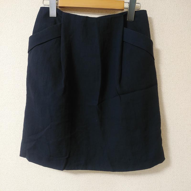 ロペピクニック ROPE' PICNIC スカート ひざ丈スカート 38 無地 紺 / ネイビー /  レディース USED 古着 中古 10012820