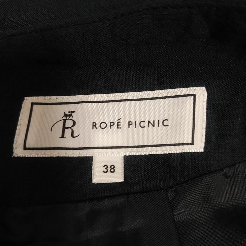 ロペピクニック ROPE' PICNIC スカート ひざ丈スカート 38 無地 紺 / ネイビー /  レディース USED 古着 中古 10012820