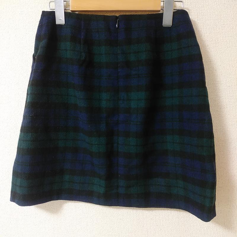 ロペピクニック ROPE' PICNIC スカート ミニスカート 38 チェック 黒 / ブラック / X 青 / ブルー / X 緑 / グリーン /  レディース USED 古着 中古 10012821