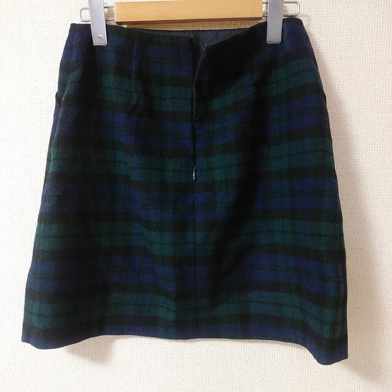 ロペピクニック ROPE' PICNIC スカート ミニスカート 38 チェック 黒 / ブラック / X 青 / ブルー / X 緑 / グリーン /  レディース USED 古着 中古 10012821