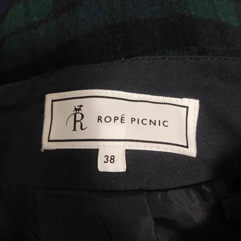 ロペピクニック ROPE' PICNIC スカート ミニスカート 38 チェック 黒 / ブラック / X 青 / ブルー / X 緑 / グリーン /  レディース USED 古着 中古 10012821
