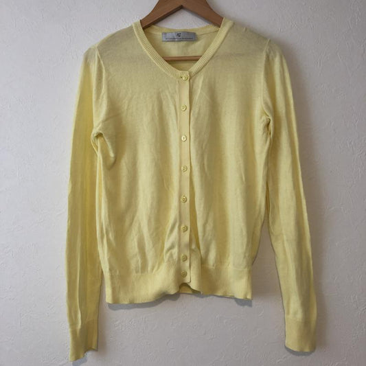 アフタヌーンティーワードローブ AFTERNOONTEA WARDROBE カーディガン 長袖 M 無地 黄 / イエロー /  レディース USED 古着 中古 10012933