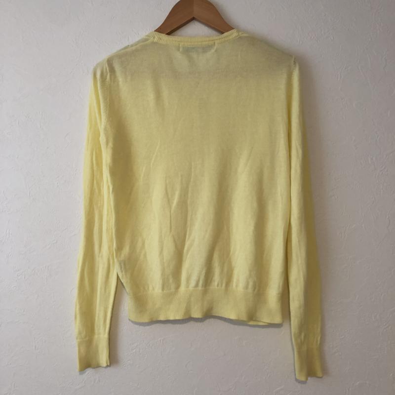 アフタヌーンティーワードローブ AFTERNOONTEA WARDROBE カーディガン 長袖 M 無地 黄 / イエロー /  レディース USED 古着 中古 10012933