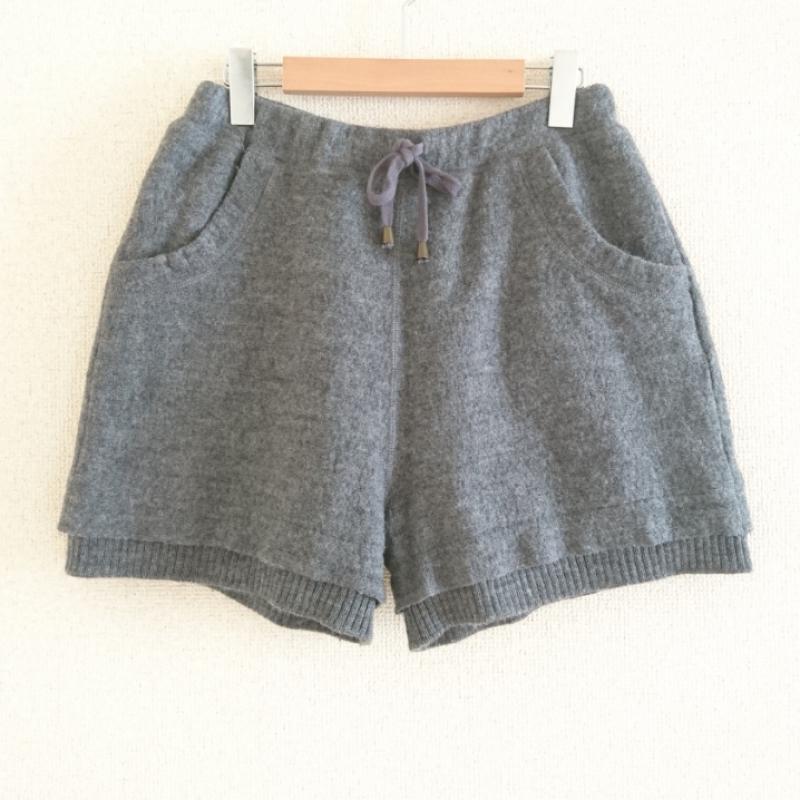 クスクス kuskus パンツ ショートパンツ 2 無地 灰 / グレー /  レディース USED 古着 中古 10013048