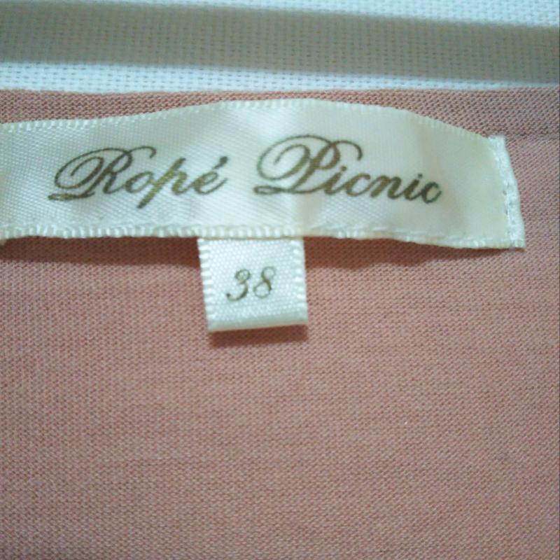 ロペピクニック ROPE' PICNIC カットソー 長袖 38 ドット 白 / ホワイト / X 桃 / ピンク /  レディース USED 古着 中古 10013113