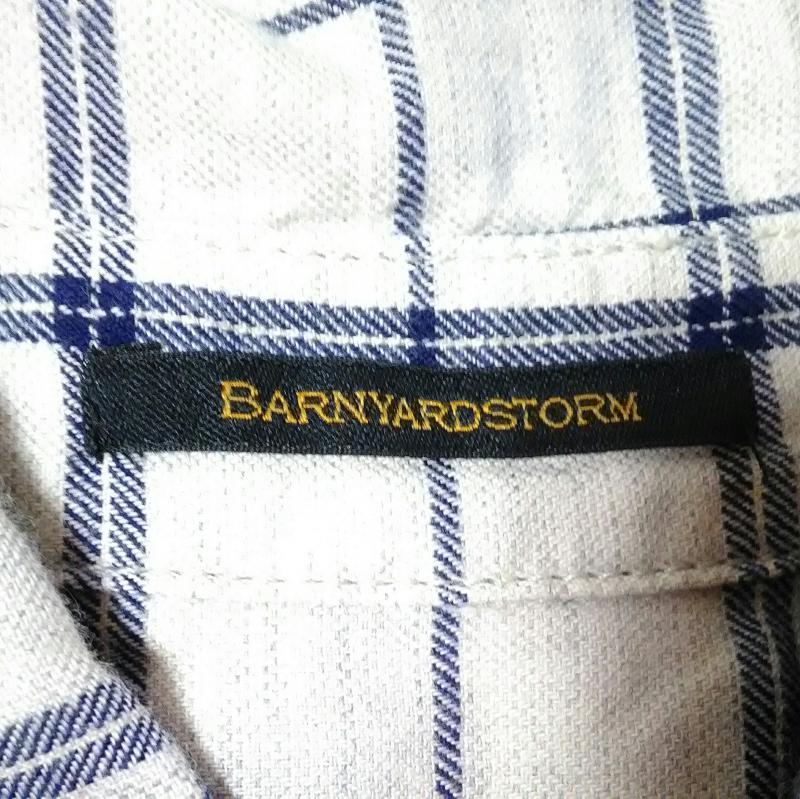 バンヤードストーム BARNYARDSTORM シャツ、ブラウス 長袖 1 チェック 灰 / グレー / X 紺 / ネイビー /  メンズ USED 古着 中古 10013189