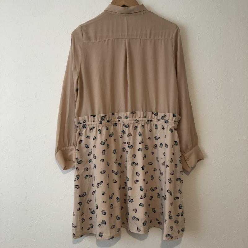 ローリーズファーム LOWRYS FARM ワンピース ひざ丈スカート シフォンシャツ切り替えワンピ L 無地 X 花柄 桃 / ピンク / X 黒 / ブラック / X 青 / ブルー / X 緑 / グリーン /  レディース USED 古着 中古 10013228