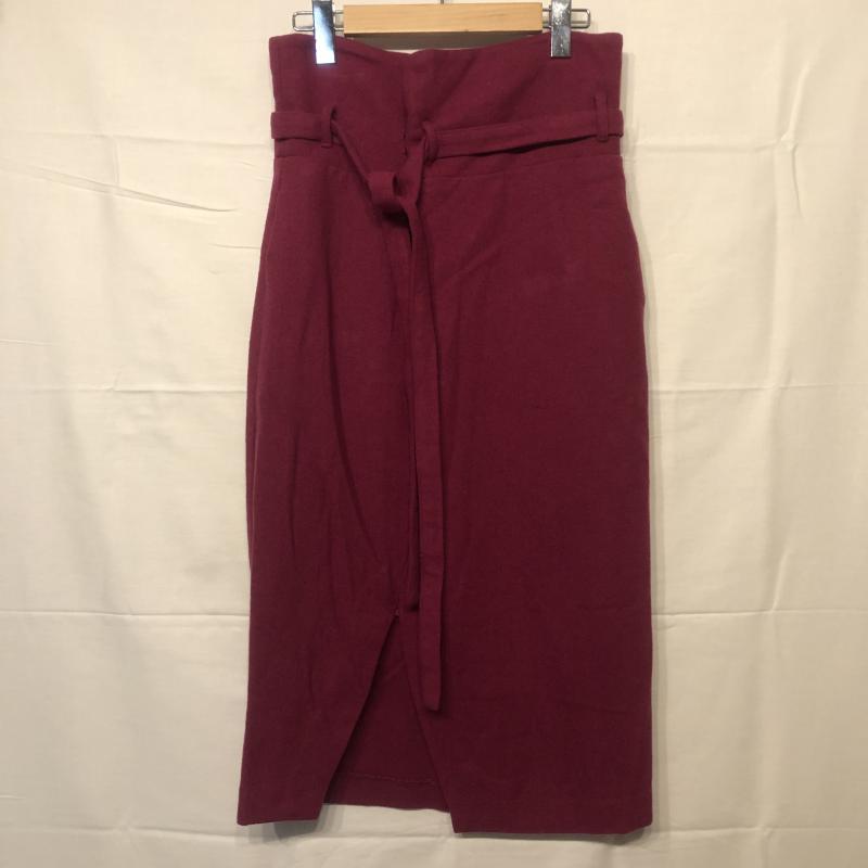 ロージー ROSIEE スカート ひざ丈スカート S 無地 赤 / レッド /  レディース USED 古着 中古 10013258