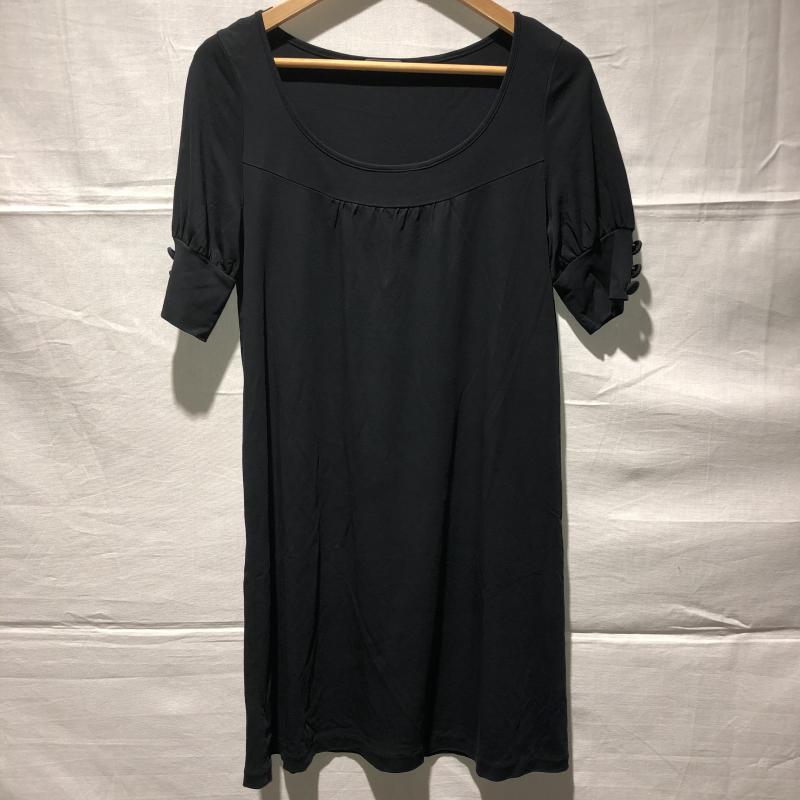 イエナ IENA チュニック 半袖 無地 黒 / ブラック /  レディース USED 古着 中古 10013296