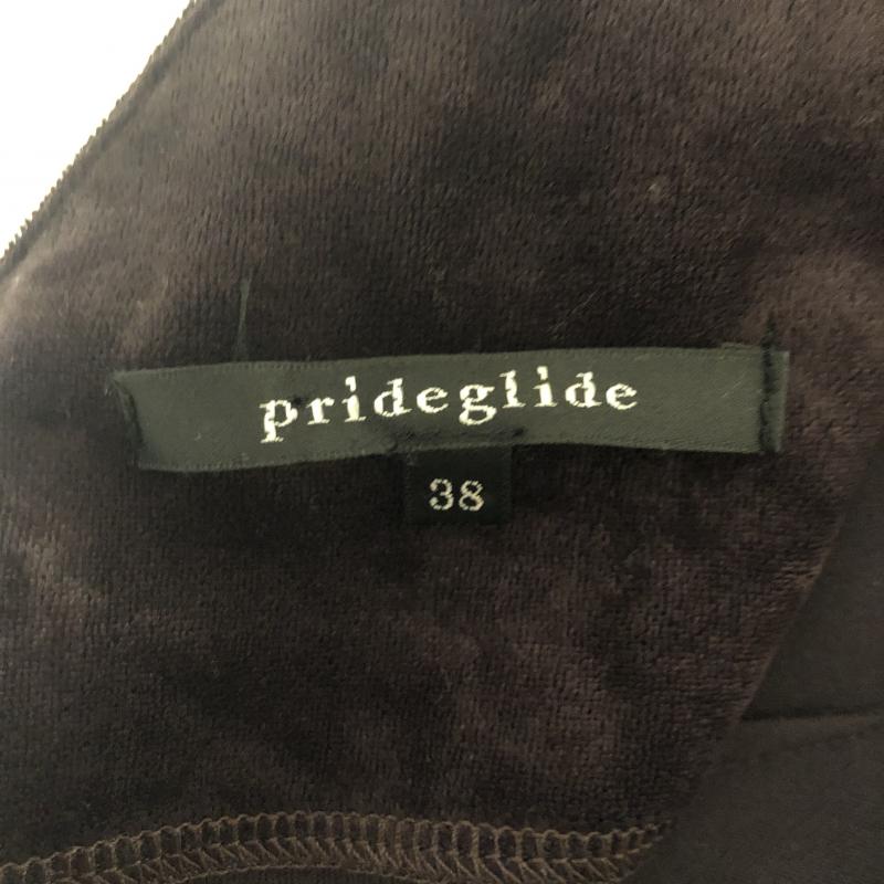 プライドグライド prideglide ワンピース ひざ丈スカート 38 無地 茶 / ブラウン /  レディース USED 古着 中古 10013340