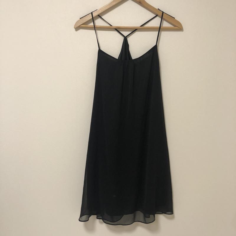 ロペピクニック ROPE' PICNIC ワンピース ひざ丈スカート 38 無地 黒 / ブラック /  レディース USED 古着 中古 10013353