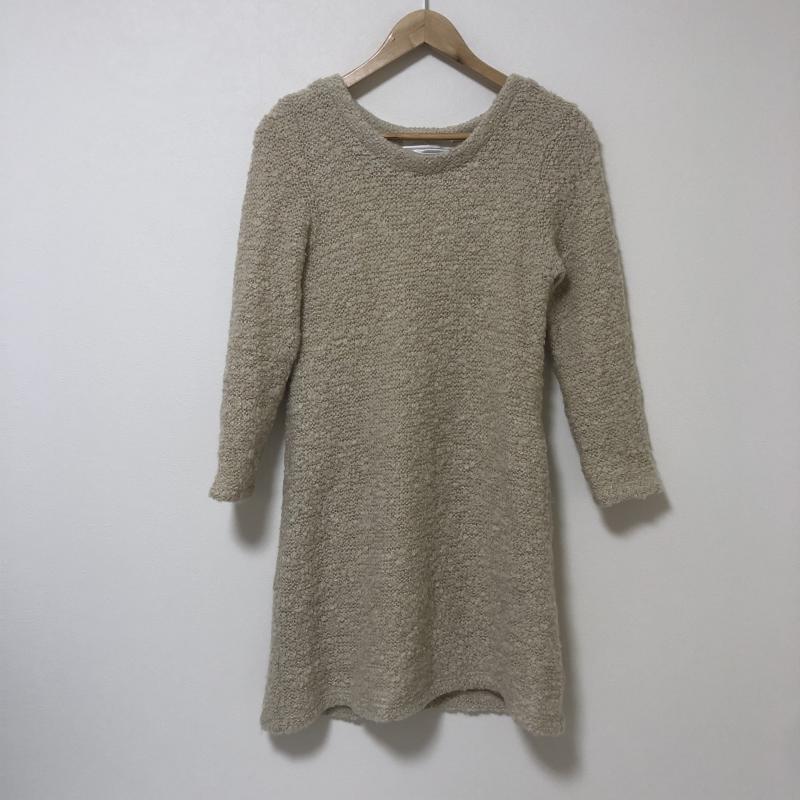 マルピオーネ marpione ワンピース ひざ丈スカート M 無地 ベージュ / ベージュ /  レディース USED 古着 中古 10013366
