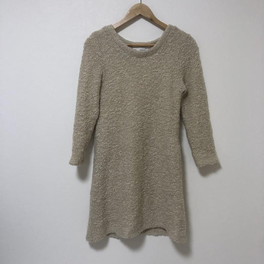 マルピオーネ marpione ワンピース ひざ丈スカート M 無地 ベージュ / ベージュ /  レディース USED 古着 中古 10013366
