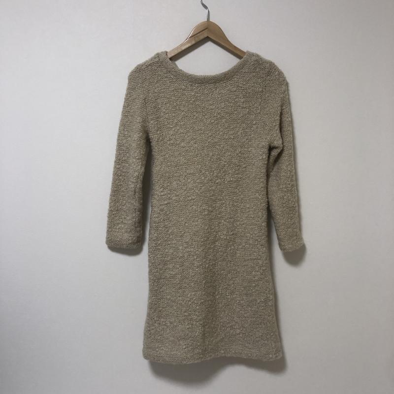 マルピオーネ marpione ワンピース ひざ丈スカート M 無地 ベージュ / ベージュ /  レディース USED 古着 中古 10013366