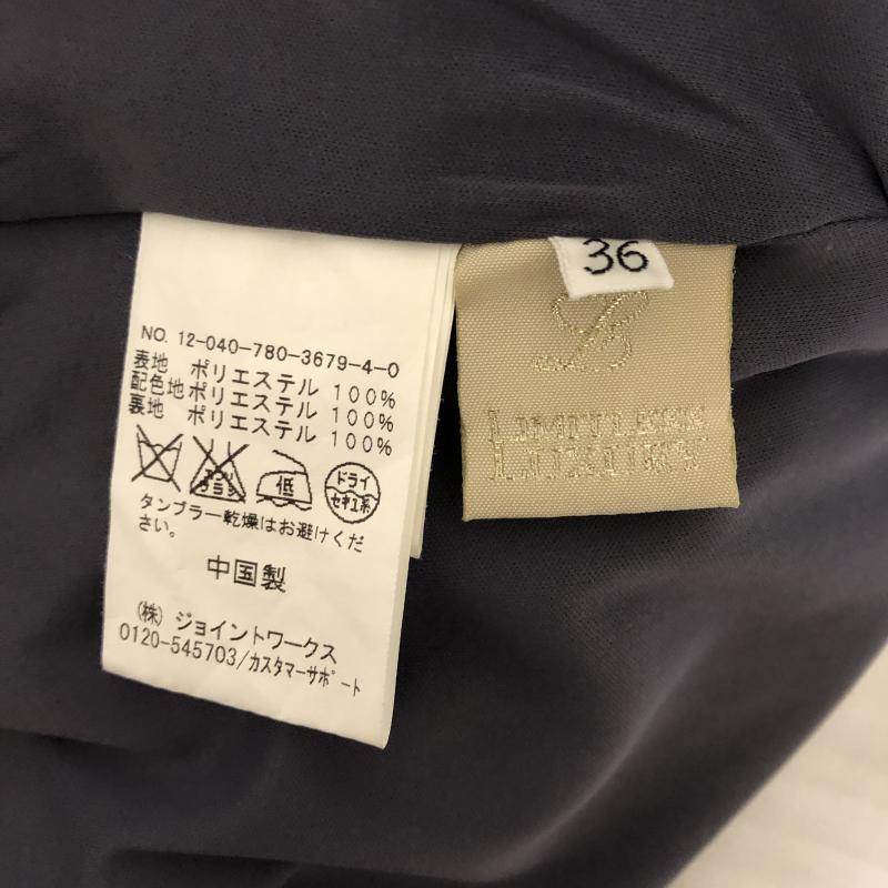 リミットレスラグジュアリー LIMITLESS LUXURY ワンピース ひざ丈スカート 36 無地 黒 / ブラック / X 紺 / ネイビー /  レディース USED 古着 中古 10013369