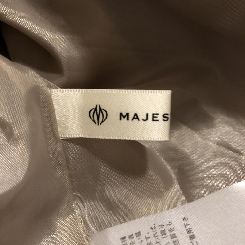 マジェスティックレゴン MAJESTIC LEGON スカート ロングスカート バックボタンデザインスカート 無地 ベージュ / ベージュ /  レディース USED 古着 中古 10013414