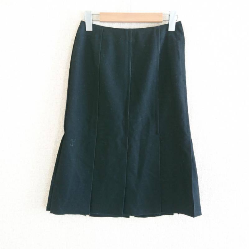 プロポーションボディドレッシング PROPORTION BODY DRESSING スカート ひざ丈スカート 1 無地 黒 / ブラック /  レディース USED 古着 中古 10013463