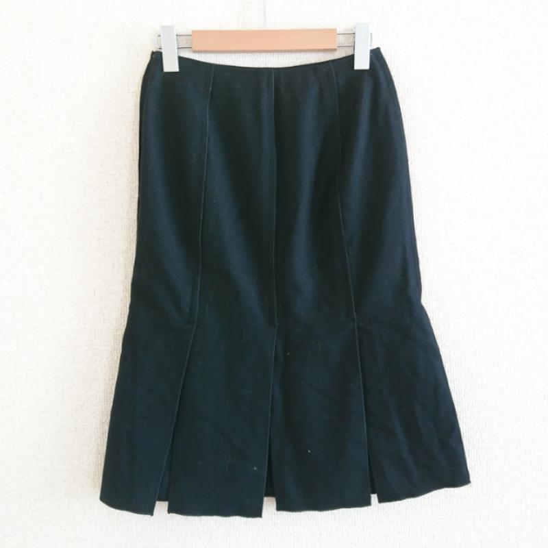 プロポーションボディドレッシング PROPORTION BODY DRESSING スカート ひざ丈スカート 1 無地 黒 / ブラック /  レディース USED 古着 中古 10013463