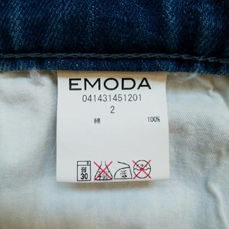 エモダ EMODA パンツ ショートパンツ デニムパンツ 2 無地 インディゴ / インディゴ /  レディース USED 古着 中古 10013493