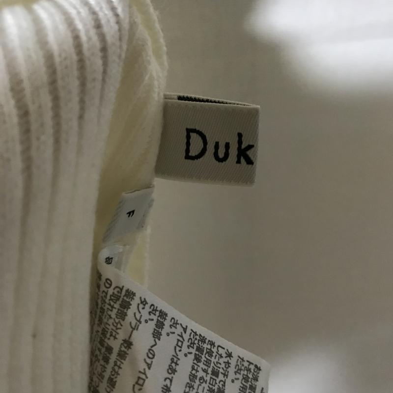 デュカ Dukkah ニット、セーター 半袖 FREE 無地 白 / ホワイト /  レディース USED 古着 中古 10013660