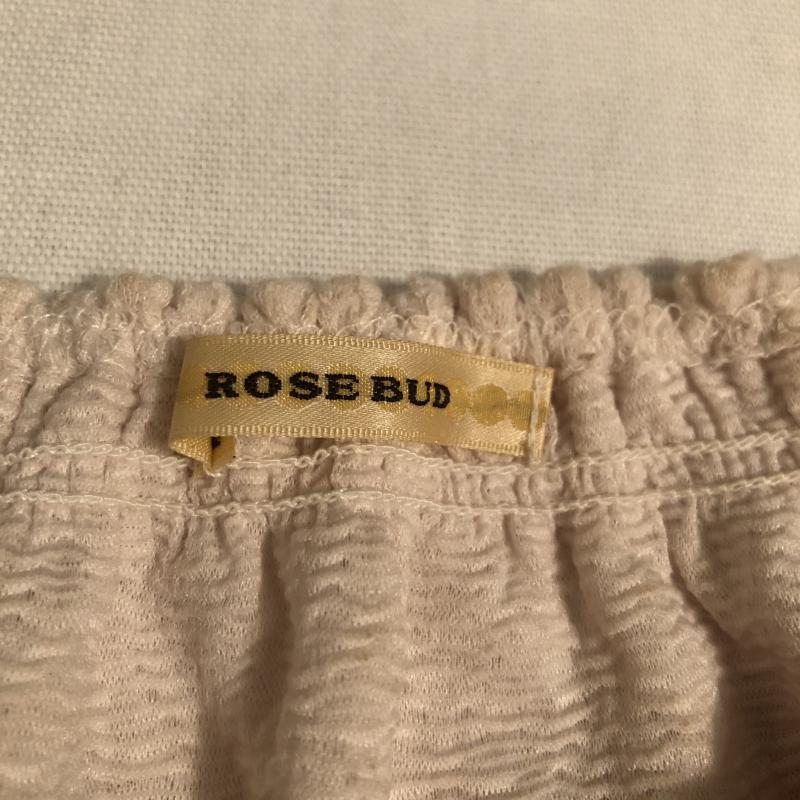 ローズバッド ROSE BUD カットソー 七分袖 FREE 総柄 白 / ホワイト /  レディース USED 古着 中古 10013825