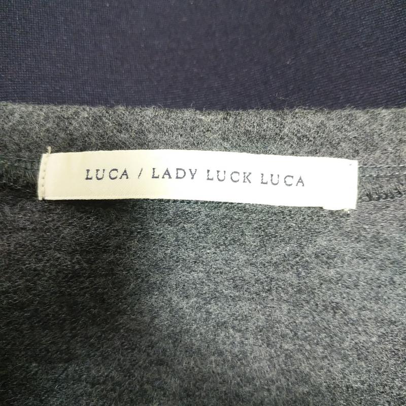 ルカ/レディラックルカ LUCA/LADY LUCK LUCA ワンピース ひざ丈スカート 無地 黒 / ブラック / X 灰 / グレー / X 紺 / ネイビー /  レディース USED 古着 中古 10013890