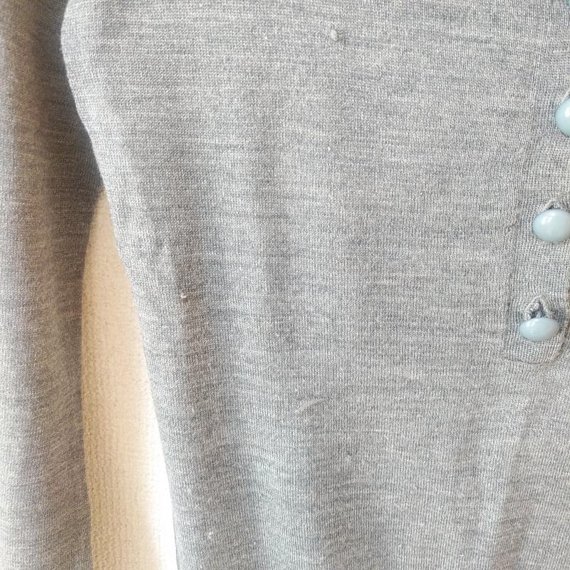 プロポーションボディドレッシング PROPORTION BODY DRESSING カットソー 長袖 ニットカットソー 3 無地 灰 / グレー /  レディース USED 古着 中古 10013901