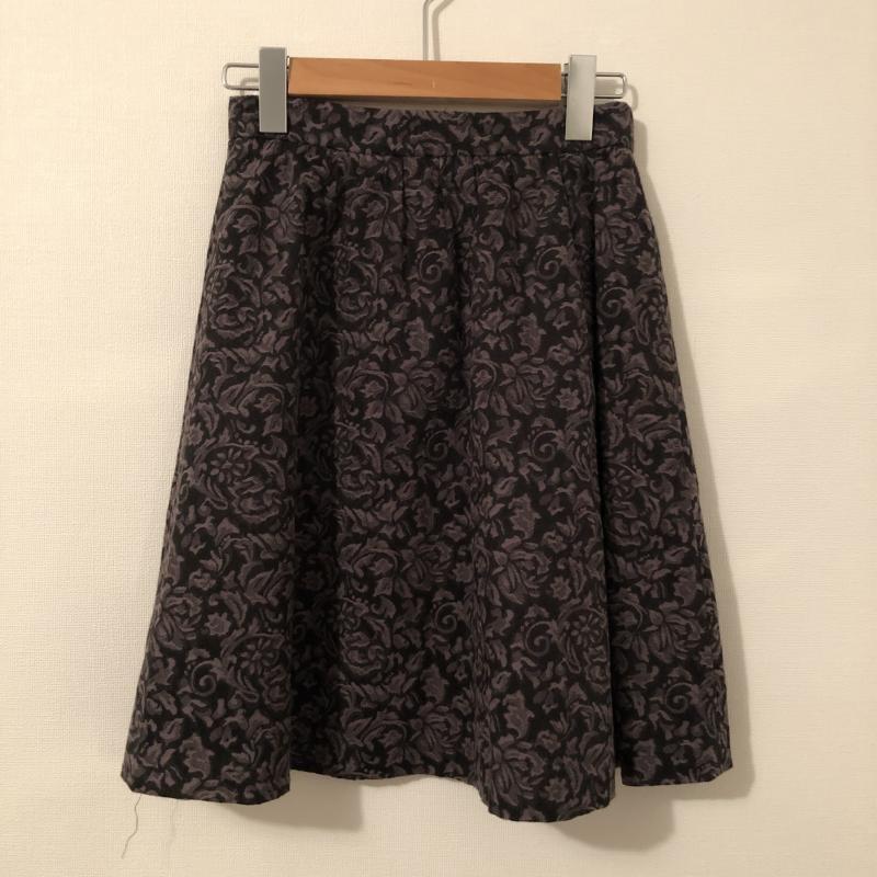 プロポーションボディドレッシング PROPORTION BODY DRESSING スカート ひざ丈スカート 1 総柄 黒 / ブラック / X 灰 / グレー /  レディース USED 古着 中古 10014058