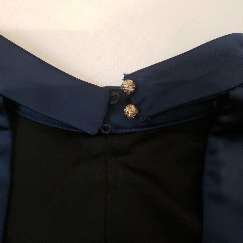 ザラベーシック ZARA BASIC ワンピース ひざ丈スカート M 無地 紺 / ネイビー /  レディース USED 古着 中古 10014122