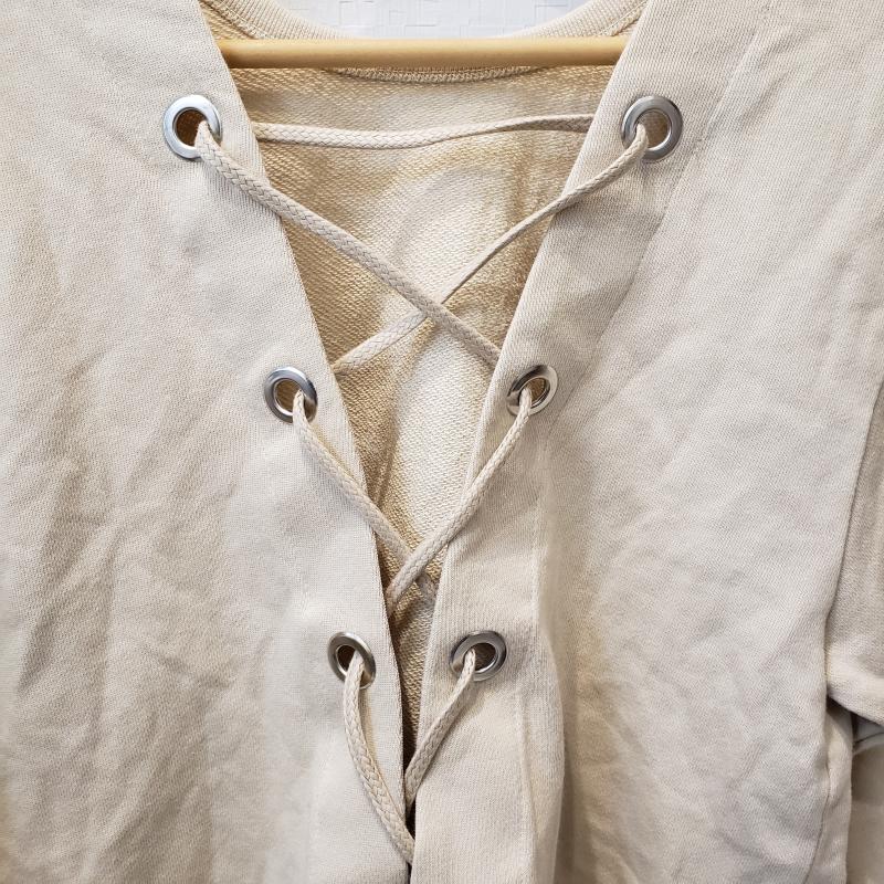 ザラ ZARA カットソー 長袖 S 無地 ベージュ / ベージュ /  レディース USED 古着 中古 10014134