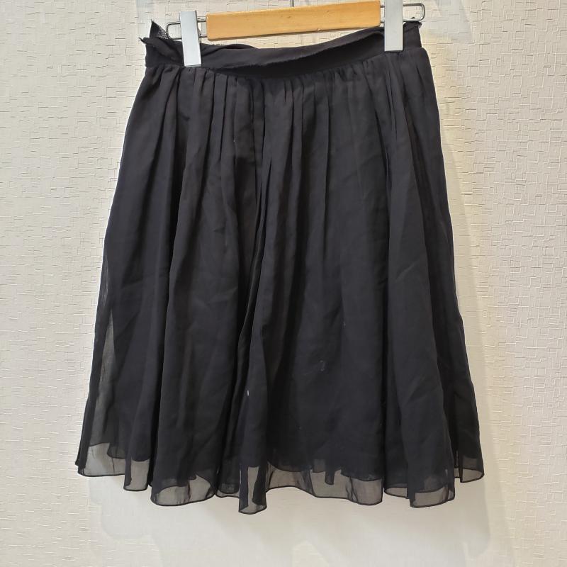 マカフィー MACPHEE スカート ひざ丈スカート 34 無地 黒 / ブラック /  レディース USED 古着 中古 10014142
